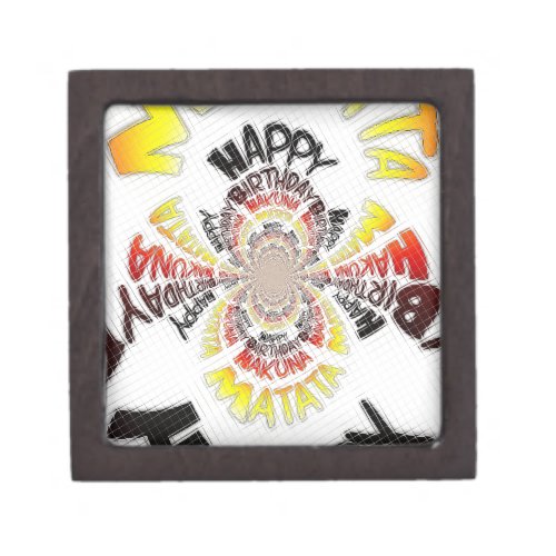 Happy Birthday just Hakuna Matata Gifts Design Art Jewelry Box