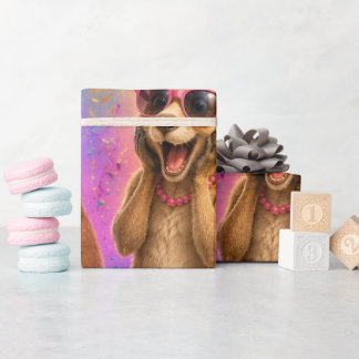 Happy Birthday Kangaroo gift wrap