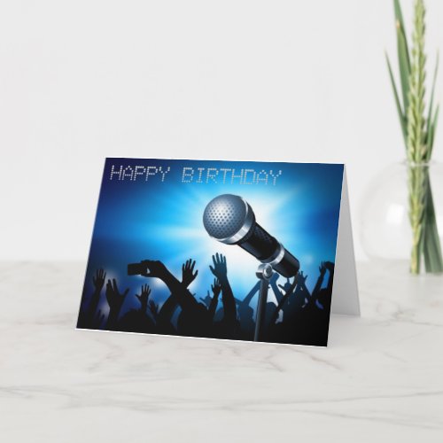 Happy Birthday Karaoke Style Card