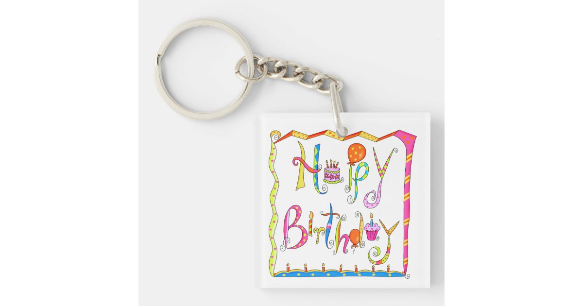 Fun Custom Keychain Whimsy Font, Personalized Key Chain, Customized Name  Text Tag