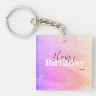 Happy birthday key ring