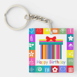 Happy Birthday Keychain