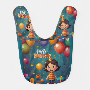 Happy Birthday Kids Bibs