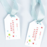 Happy Birthday Kids |  Gift Tags<br><div class="desc">Pretty star gift tag. Customize for any celebration,  birthday,  graduation,  farewell,  new baby.</div>