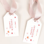 Happy Birthday | Kids Gift Tags<br><div class="desc">Pretty star gift tag. Customize for any celebration,  birthday,  graduation,  farewell,  new baby.</div>