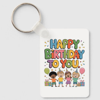Happy Birthday Kids Keychain