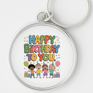 Happy Birthday Kids Keychain