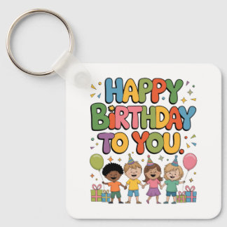 Happy Birthday Kids Keychain