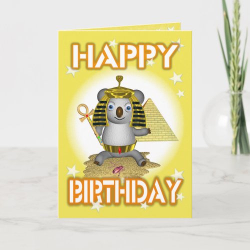 Happy Birthday King Tut Greeting Card