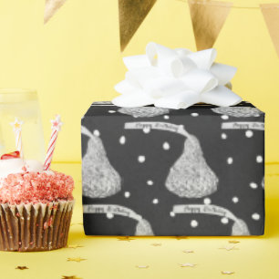 Happy Birthday Kisses On Dots Wrapping Paper