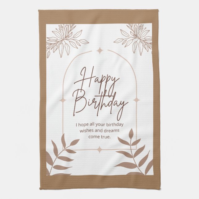 Happy Birthday  Kitchen Towel (Vertical)