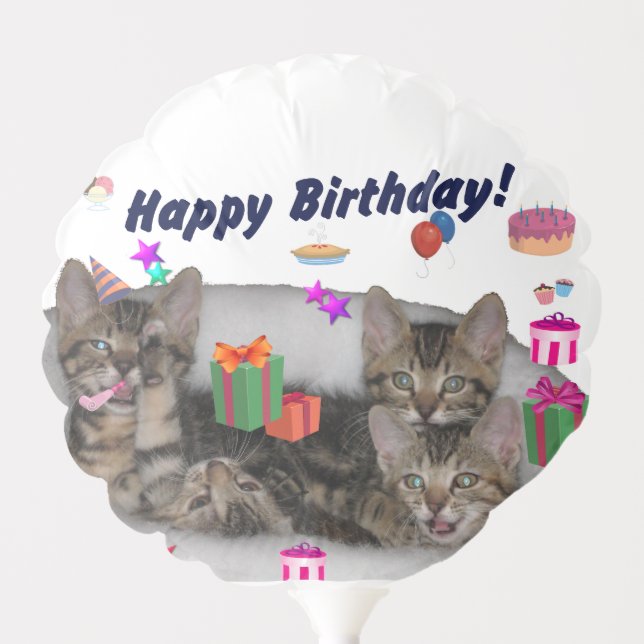 Happy Birthday Kittens balloon (Front)