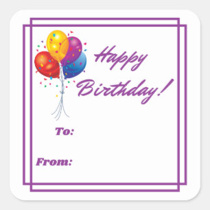 Happy Birthday Labels