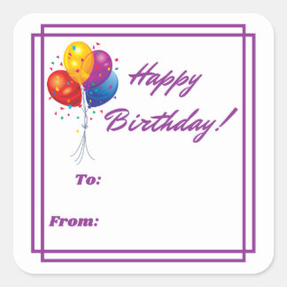 Happy Birthday Labels