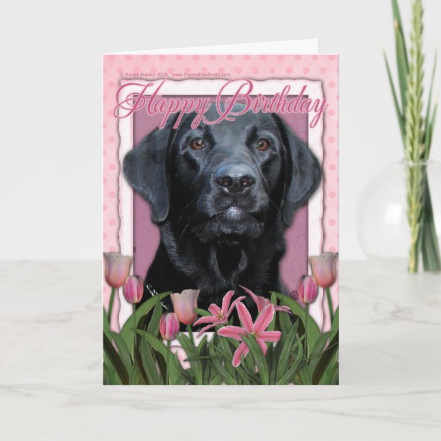 Happy Birthday - Labrador - Black - Gage Card (Front)