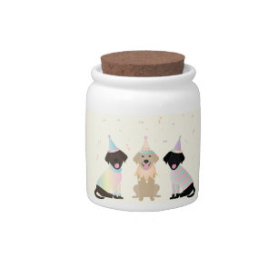 Happy Birthday Labrador Retriever Dogs Candy Jar