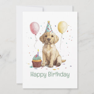 Happy Birthday Labrador Retriever Dogs Card