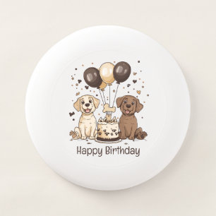Happy Birthday Labrador Retriever Dogs Wham-O Frisbee