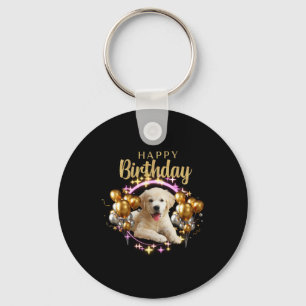 Happy Birthday Labrador Retriever Keychain