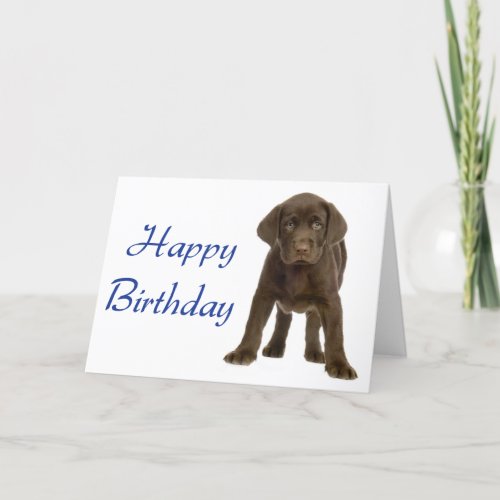 Happy Birthday Labrador Retriever Puppy Dog Card