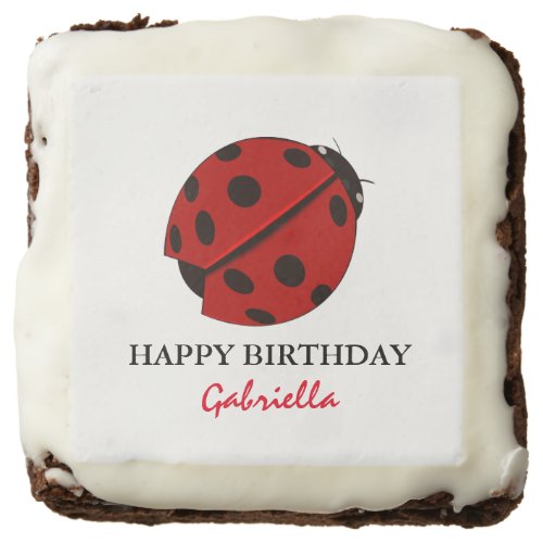 Happy Birthday Ladybug Brownie