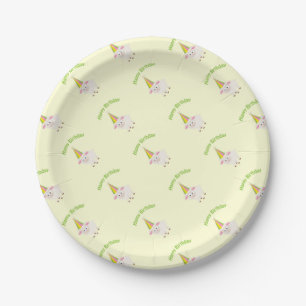 Happy Birthday Lamb Paper Plates