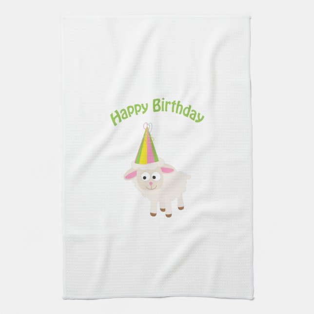Happy birthday Lamb Towel (Vertical)