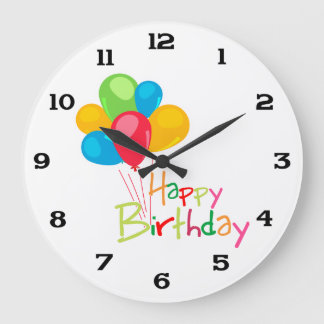 Happy Birthday Large Clock
