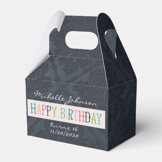 Happy Birthday Large Favor Box | Zazzle.com