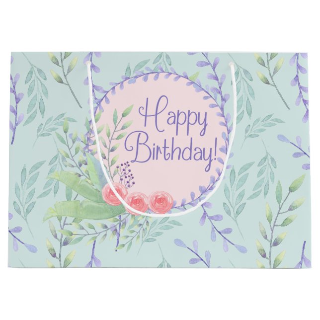 Happy Birthday Large Gift Bag (Front)