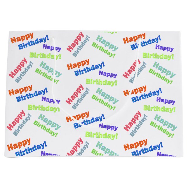 Happy Birthday Large Gift Bag (Front)