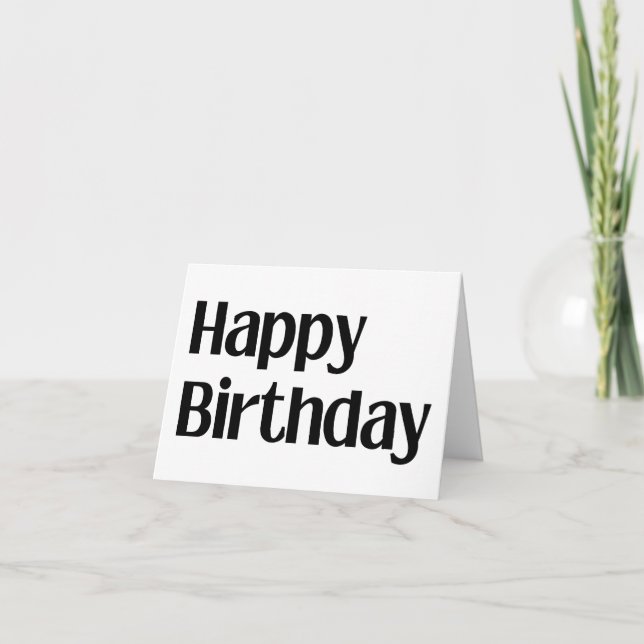 Happy Birthday Large Print Greetings Card (Front)