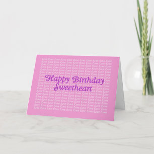 Happy Birthday Lavender Endless Love Card