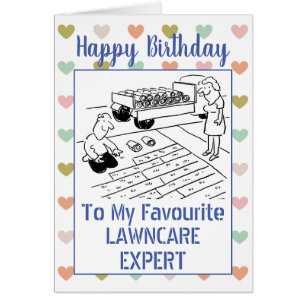 Happy Birthday Lawn Care Expert Cards