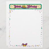 Happy Birthday Letterhead (Front/Back)