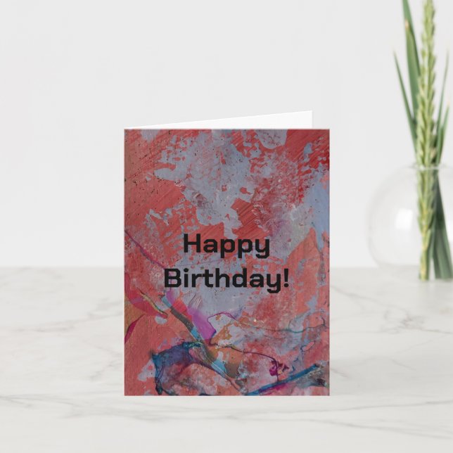 Happy Birthday! Letterpress Thank You Card (Front)
