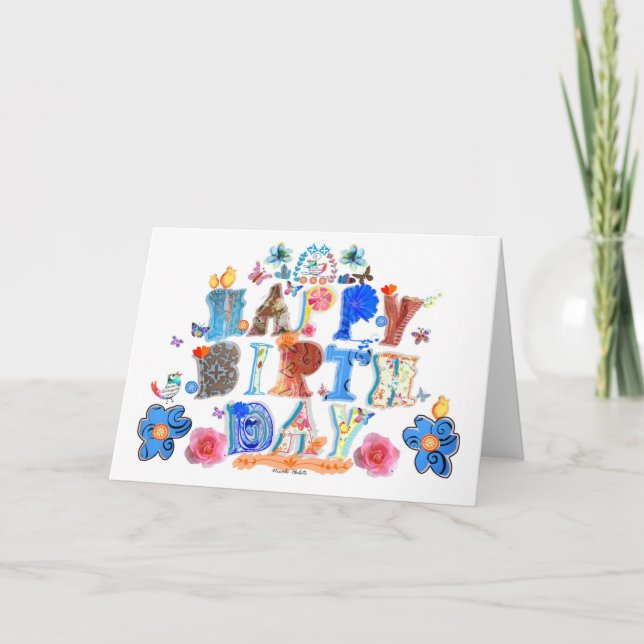 Happy birthday letters card (Front)