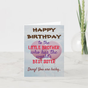 Happy birthday lil bro card