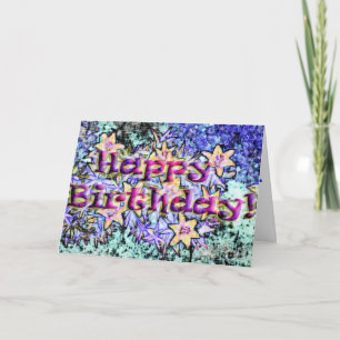 Happy Birthday lily card
