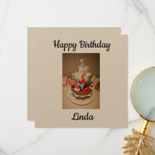 Happy birthday Linda Thank You Card