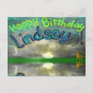 Happy Birthday Lindsey Lioness Post Card
