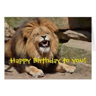 Happy Birthday Lion Greeting Cards | Zazzle