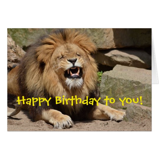 Happy Birthday Lion Card | Zazzle.com
