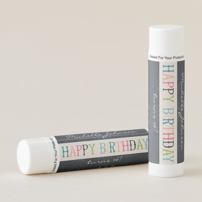 Happy Birthday Lip Balm (Front)