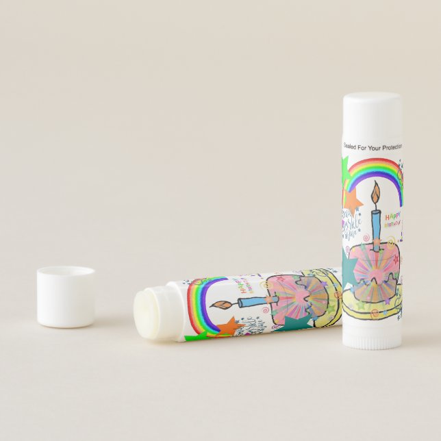 Happy Birthday Lip Balm Rainbow (In Situ)