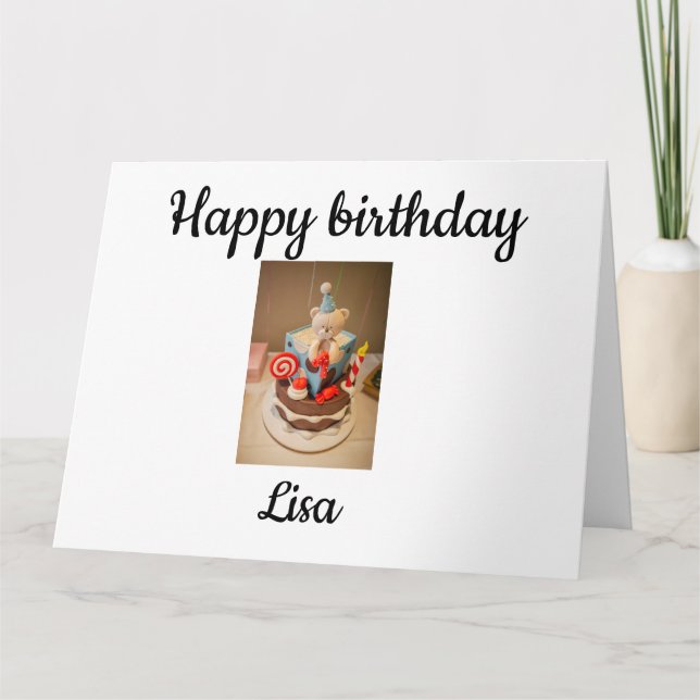 Happy birthday Lisa Card (Front)