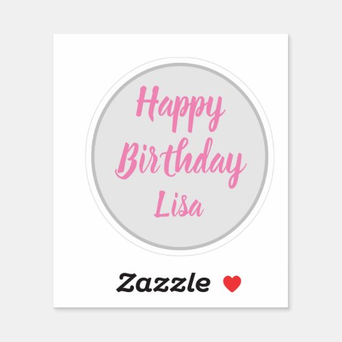 Happy birthday Lisa Sticker