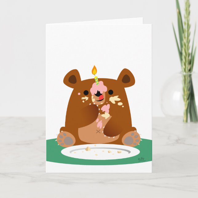 Happy Birthday little bear! Card (Front)