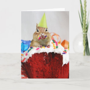 Happy Birthday Little Chipmunk Card