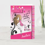 Happy Birthday Little Dancer Card<br><div class="desc">Happy Birthday Card you can personalize. Great for any young girl, granddaughter, daughter, niece, etc... that loves to dance. ⭐ If need be... you can delete all text and start fresh with your own text, color and font choices using the Zazzle design tool area. ✔NOTE: ONLY CHANGE THE TEMPLATE AREAS...</div>